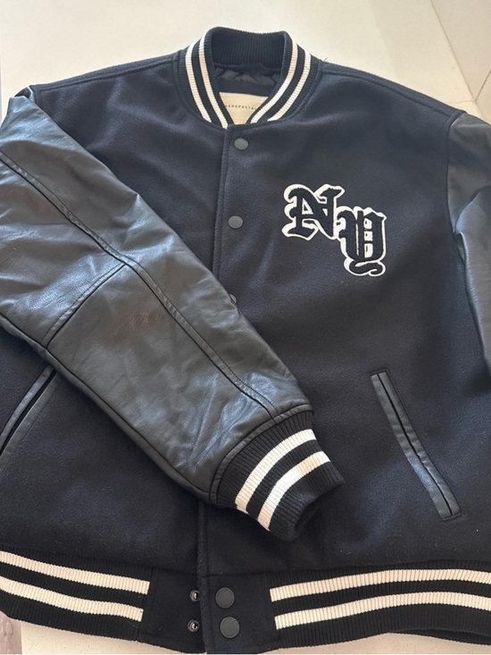Aeropostale Other - Aeropostale Black & White Varsity Bomber Jacket